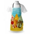 thumbnail image 3 of Tiki Bar Apron Hawaiian Beach Surfboards on the Sand Exotic Summer Vacation Sport Vintage Style, Unisex Kitchen Bib Apron with Adjustable Neck for Cooking Baking Gardening, Multicolor, by Ambesonne, 3 of 3
