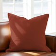 thumbnail image 3 of Throw Pillow Covers 16x16 Inch, Pure Burnt Ochre Decorative Pillow Cases for Couch Sofa Bed, Modern Solid Color Minimalist Art Cotton Linen Square Home Decor Pillowcases with Hidden Zipper, 3 of 6