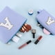 thumbnail image 4 of Bolsa de cosméticos a rayas con letras de chenilla 2 uds. con cremallera bolsa de maquillaje de viaje estuche para lápices regalos de graduación regalos de cumpleaños para niñas, 4 of 9
