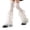 White, variant on Yuanlong Women's Stackable Socks Lace Trimmed Color Block Over-the-Knee Sock Lightweight Cute And Cool Y2K Style Hosiery