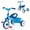 Blue, variant on Babyjoy Toddler Tricycle with Removable Rear Storage Basket, Indoor Outdoor Toddler Bike Blue