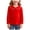 Red-DzXqp, variant on RFQWOVSR Girls' Long Sleeve Top Solid Color Soft Fabric Crew Neck