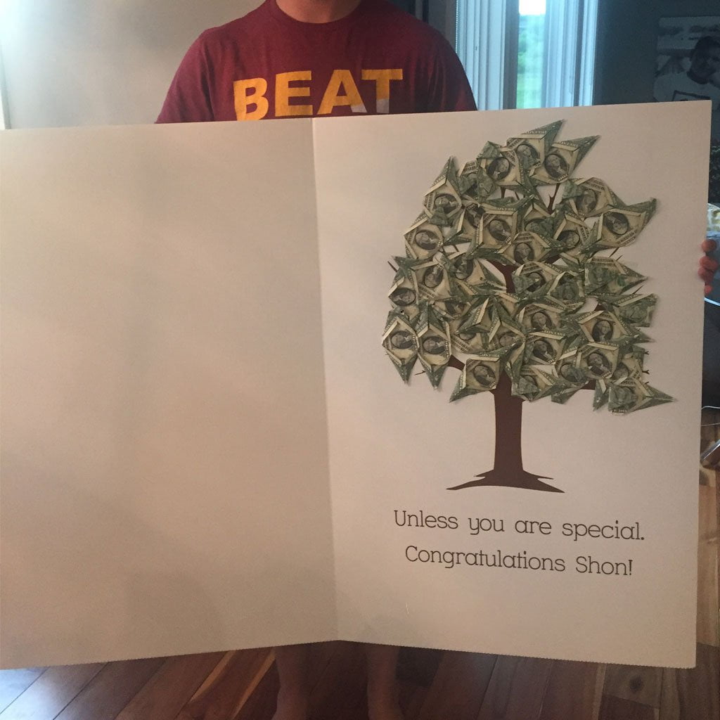 Victory Store Giant 2' x 3' Money Tree Birthday Card  With Envelope