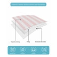 thumbnail image 5 of Quilts Queen Size Bedding Set, Pink Striped Lightweight Quilted Comforter, Modern Farmhouse Pink White Stripes Soft Reversible Bedspread Coverlet with Pillow Covers for All Season, 90" x 96", 5 of 7