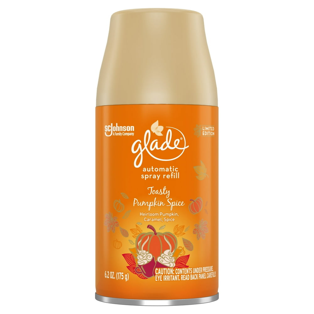 Glade Automatic Spray Refill 1 CT, Toasty Pumpkin Spice, 6.2 OZ. Total