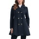 thumbnail image 1 of Abrigo largo de invierno INSPIRE CHIC para mujer, con solapa y doble botonadura, color azul oscuro M, 1 of 6