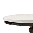 thumbnail image 2 of Dining Table with Marble Top and Pedestal Base White and Gray, 2 of 6