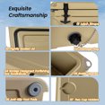 thumbnail image 2 of 50 Quart Khaki Cooler, Ultra-Light Insulated Ice Chest, Heavy-Duty Hard Shell Cooler with 6-Day Ice Retention for Camping, Tailgating, Job Site, Multiple Sizes Available, 2 of 10
