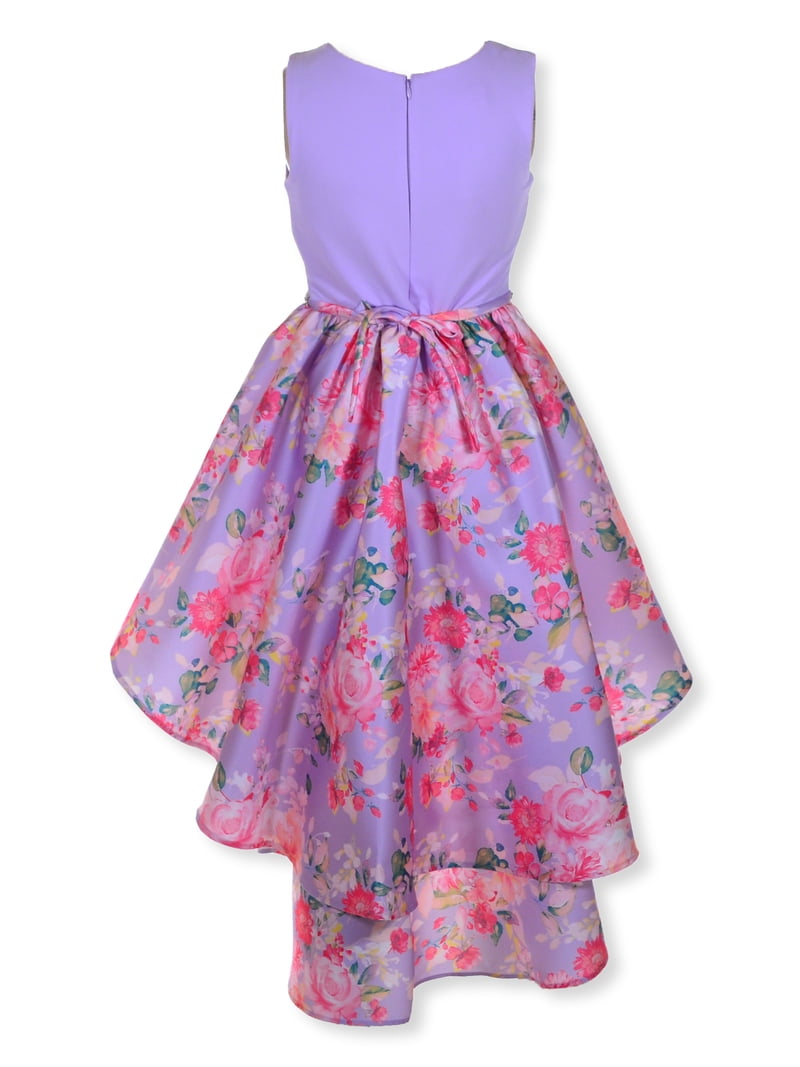 bonnie jean purple floral dress Bonnie Jean Girls 4-6x Floral Printed Knit Dress, Navy Blue