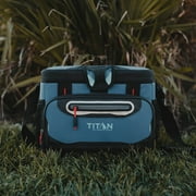 Titan by Arctic Zone 12 Can Zipperless Soft Cooler, 8 Quart, Ocean Blue