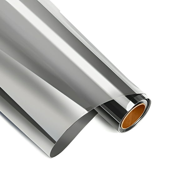 HIDBEA One Way Privacy Window Film, Vinyl, 17.5" x 78.7", Silver