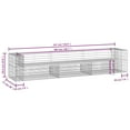 thumbnail image 2 of vidaXL Patio Bench Gabion Design Outdoor Seating Bench Loveseat Solid Wood, 2 of 8