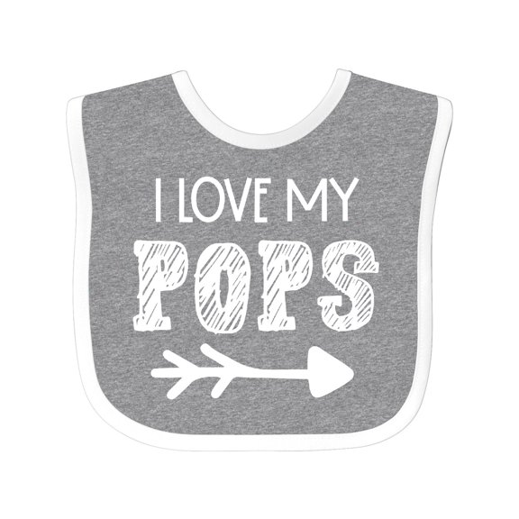 Inktastic I Love My Pops with Arrow Boys or Girls Baby Bib