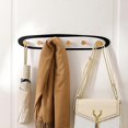 thumbnail image 2 of Handmade Wooden Wall Mount Hat Cap Scarf Clothes Coat Rack Handbag Decorative Rustic Hooks Hanger, 2 of 4