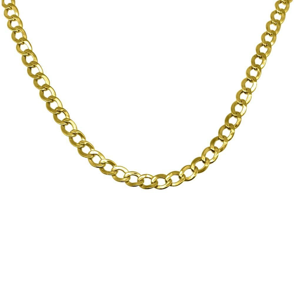 RM 4.5mm Solid Gold Cuban Link Chain /10k Gold Chain Choker / Miami Cuban Necklace / Curb Chain Necklace / Gold Chain Necklace Everyday Chain,18''