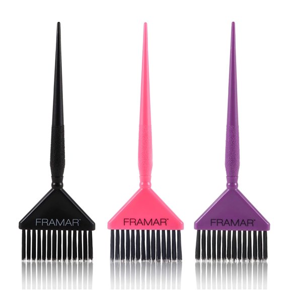Framar Big Daddy Hair Color Brush Set, Hair Dye Brush Kit, Hair Coloring Brush - 3 Pack