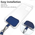 thumbnail image 4 of Sywqhk Correa universal para teléfono con cordón para teléfono móvil (tela curada azul oscuro + cuerda suave), 4 of 9