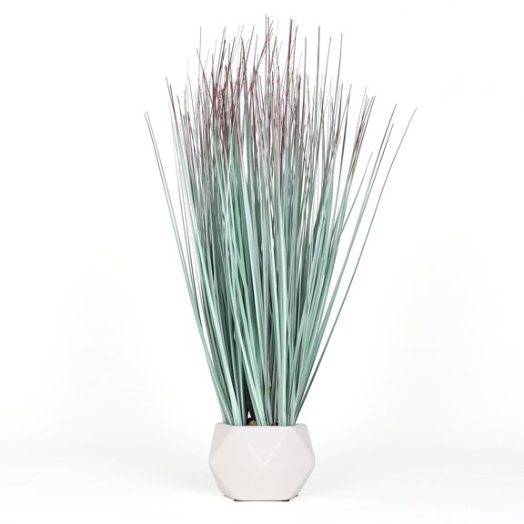 Bornbridge Artificial Potted Wintergreen Grass (White Planter)
