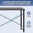 thumbnail image 6 of BEAUTYPEAK 31" Small Computer Desk Writing Gaming Table with Wood Top X-Shaped Reinforced Frame, Black, 6 of 9