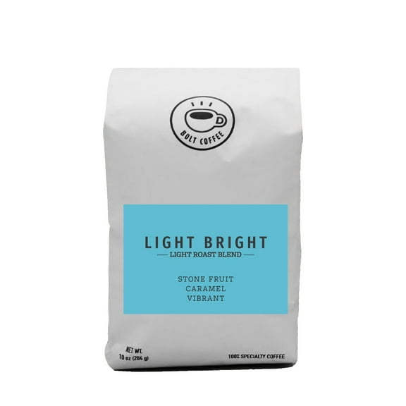 Lite Bright - Light Roast Blend - Roasted by Bolt Coffee Co. - Whole Bean Coffee - 12 Ounce Bag