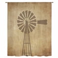 thumbnail image 2 of Country Windmill Sheer Curtains 54 Inches Long, Farmhouse Vintage Rustic Farm Barn Light Filering Curtains, Breathable Simi Curtain Privacy Drapes for Kitchen Bathroom Nursery Small Window Treatment, 2 of 9