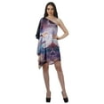 thumbnail image 5 of Moomaya One Shoulder Maxi Dresses Women Printed Plus Size Kaftan Beach Dress, 5 of 6