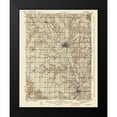 thumbnail image 2 of USGS 12x14 Black Modern Framed Museum Art Print Titled - Seward Nebraska Quad - USGS 1939, 2 of 5
