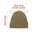 thumbnail image 7 of UTSJKR Cozy Ribbed Knit Beanie in Mustard – Soft Acrylic Cuffed Winter Hat for Men and Women, Perfect for Cold Weather Khaki, 7 of 7