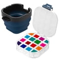 thumbnail image 1 of Airtight Paint Palette with Lid 16 Wells Travel Paint Palette with Folding Paint Brush Washing Bucket Multifunctional Paint Palette Box for Home Traveling, 1 of 10