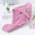 thumbnail image 1 of Cute Coral Fleece Bathroom Strong Absorbent Quick Drying Time Saving Rapid Drying Towel Dry Hair Cap Bath Warp Cap Shower Cap 01, 1 of 8