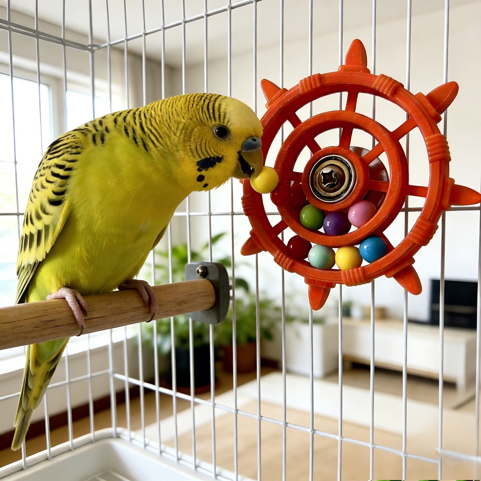 Parrot Toys Funny Rotating Windmill Pet Supplies | Interactive Chew Toys Pet Supplies for Lovebird Cockatiel Myna Pigeon Sparrow Parakeet Parrot Enrichment Boredom