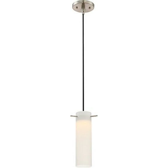 Nuvo 62-953 - Pulse Incandescent Mini-Pendant; White Opal Glass Brushed Nickel Finish