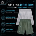 thumbnail image 5 of RBX Boys Athletic Shorts - 2 Pack Performance Mesh Jersey Gym Shorts with Elastic Waistband (8-16), 5 of 7