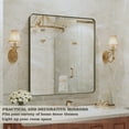 thumbnail image 5 of VIPLOOK Framed Wall Mounted Bathroom Vanity Mirror 36" * 32" - Brushed Bronze, 5 of 12