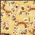 thumbnail image 2 of Conversational Ancient Card Game Printed 100% Cotton Quilting Fabric for DIY Projects by 45 YARDS - (Tan Brown, Red and Olive Green) - PRINT FABRIC, 2 of 2