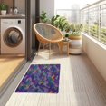 thumbnail image 4 of Yayeee Doormat for Inside 20"x32" Absorbent Low-Profile Washable Non-Slip Rubber Backed Entryway Rug, Purple Waves Pattern, 4 of 8