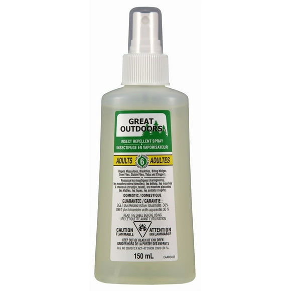 Great Outdoors Insectifugre en Vaporisateur, 150 mL 30% deet - Adultes