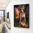 thumbnail image 3 of 5D DIY diamante pintura mariposa hada niña Rhinestone completo redondo artesanías de pared Likrtyny Arte deco, 3 of 9