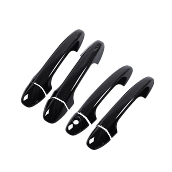 1 Set Exterior Side Door Handle Cover Cap Trim Decor Fit for Toyota For RAV4 2013 2014 2015 2016 2017 2018 Glossy Black ABS