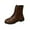 Brown 2, variant on Wensltd Women's Ankle Boots Low Chunky Block Heel Slip on Fall Booties Shoes