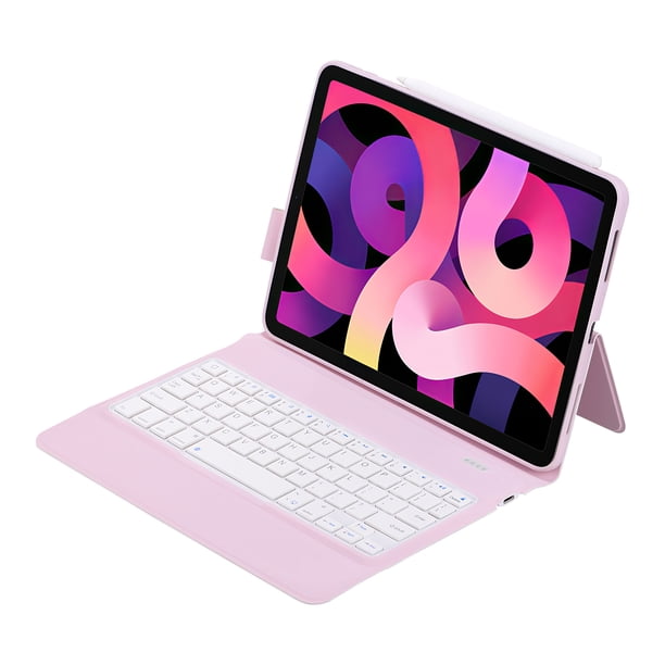 Estuche Para Teclado Recargable Conexión Bluetooth Teclado Desmontable Inalámbrico Magnético Con Portalápices Para Ipad Pro/Air Guardurnaity EL013981-01