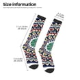 thumbnail image 2 of Fotbe Colorful With Blue Oriental Calcetas Divertidas Estampadas para Hombre y Mujer, Calcetas de Algodón hasta la Rodilla para Caminar, Correr, Enfermería y Embarazo, 2 of 6