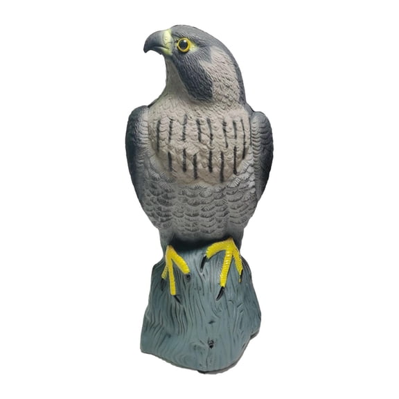 Fzaqwen Decoy Eagle Statue, Realistic Garden Protection Figurine, Scarecrow, Sculpture Black Yellow Eyes