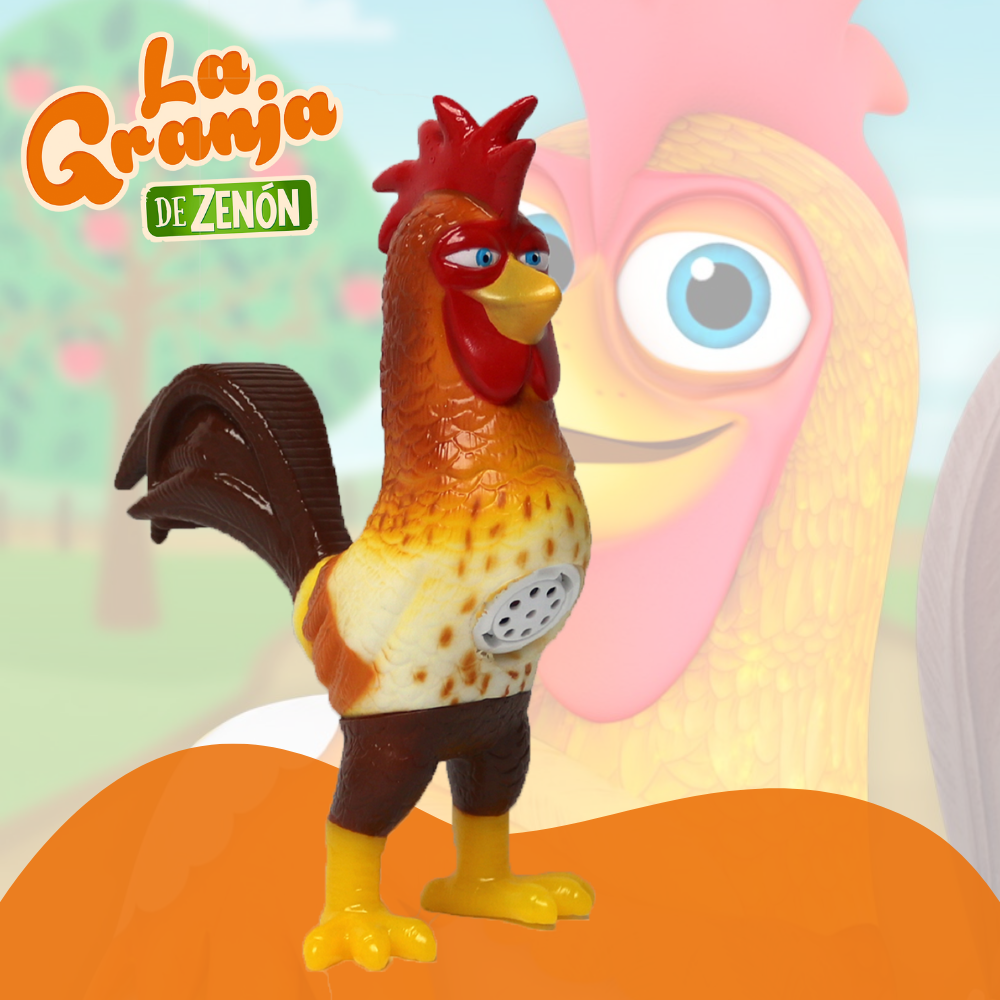 La Granja De Zenon Gallo Bartolito Stuffed Animal Plush Cock Toys Interactive Musical Gift for Toddlers, 8" - image 2 of 4