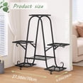 thumbnail image 6 of Plant Stand Indoor Outdoor Shelf Metal Holder Pot Rack Multiple Plants Stand Tall 6 Pot Flower Shelf Corner Living Room Garden,Black (Black, 6 Pots), 6 of 6