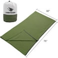 thumbnail image 4 of Arctic Lemmings Fleece Sleeping Bag Liner - 75" Soft Microfiber Travel Blanket with Zipper for Camping, Indoor & Outdoor Use for Adults & Children, 4 of 7
