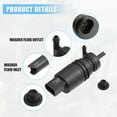 thumbnail image 3 of Windshield Washer Motor Pump with Grommet for Honda Pilot Black, 3 of 6