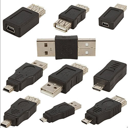 Mini USB-B 5 Pin Male to USB A Female Charger and Data Adapter Converter 