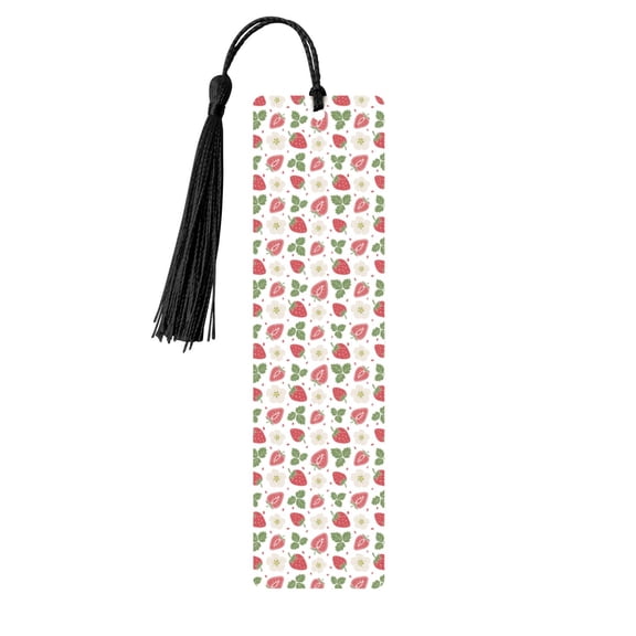 Kdxio Strawberry Print Metal Tassel Bookmarks,Perfect Gift for Art Lovers and Bookworms Metal Bookmarks for Women