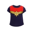 thumbnail image 4 of Marvel Avengers Spider-Man Captain America Little Girls 3 Pack Pullover T-Shirts Toddler to Big Kid, 4 of 5